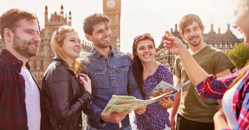 A group of tourists enjoying their trip near Big Ben – Consult UK Visa Consultants in Lahore for seamless UK visa processing.